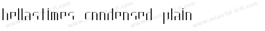 hellastimes condensed plain字体转换